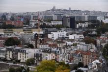 Une vue d'ensemble de la banlieu de Saint-Denis le 19 octobre 2016