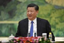 Le président chinois Xi Jinping, le 16 avril 2018 au Palais du Peuple, à Pékin