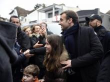 Emmanuel Macron au Touquet dimanche 1er avril 2018