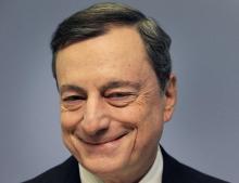 Le président de la Banque centrale européenne, Mario Draghi, à Francfort le 8 mars 2018