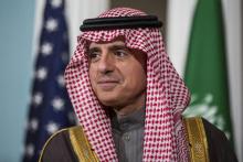 Le ministre saoudien des Affaires étrangères, Adel al-Jubeir, lors d'une conférence de presse à Washington DC, le 12 janvier 2018