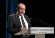 Patrick Bouet, président du Conseil national de l'Ordre des médecins, le 29 octobre 2015, à Paris