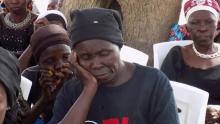 Des mères de filles de Chibok prient pour leur libération à l'occasion du quatrième anniversaire de leur enlèvement par les islamistes de Boko Haram, le 14 avril 2018.