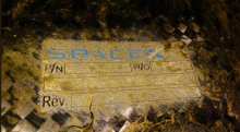 Une coupole estampillée SpaceX retrouvé en Bretagne.