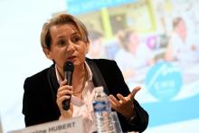 La directrice générale du CHU de Grenoble, Jacqueline Hubert, le 4 mai 2018