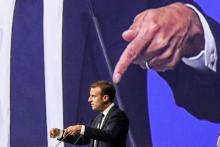 Le président français, Emmanuel Macron, au Forum économique de Saint-Pétersbourg le 25 mai 2018