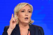La présidente du Front national Marine Le Pen le 1er mai à Nice
