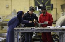 photo prise le 17 mai 2018 de l'Iranienne Leila Daneshvar l'une des premières femmes à diriger une entreprise manufacturière en Iran