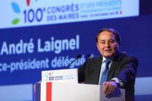 André Laignel, maire PS d'Issoudun (Indre), le 23 novembre 2017 lors du 100e congrès des maires de France, à Paris.