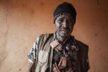 Le chef de groupe armé Nimery Matar Jamous, alias Force, à Bangui le 9 avril 2018