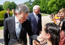 Le président colombien Juan Manuel Santos le 9 mai 2018 en visite officielle à Berlin