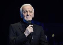 Le chanteur Charles Aznavour, le 21 décembre 2016 à Paris