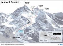 James Perry, chef pour l'opérateur néo-zélandais Adventure Consultants, au camp de base de l'Everest, le 25 avril 2018 au Népal