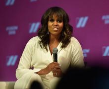L'ex-Première dame américaine, Michelle Obama, lors de la conférence United State of Women, le 5 mai 2018 à Los Angeles