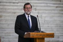 Le chef du gouvernement espagnol Mariano Rajoy à Sofia le 15 mai 2018