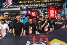 Environ 1.100 personnes ont participé dimanche 27 mai à Hong Kong à une marche pour commémorer le massacre de Tiananmen.