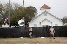 L'église de Sutherland Springs, au Texas, où 25 personnes ont été abattues le 5 novembre 2017 pendant un service religieux