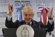 Le chef de la diplomatie britannique, Boris Johnson à Buenos Aires, le 22 mai 2018