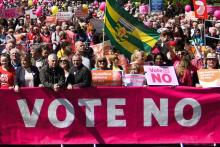 Manifestation anti-avortement à Dublin, en Irlande, le 12 mai 2018