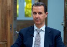 Le président syrien Bachar el-Assad le 12 avril 2017 à Damas