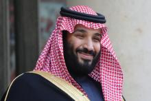 Le prince héritier saoudien Mohammed ben Salmane, le 10 avril 2018 à l'Elysée, à Paris