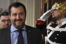 Matteo Salvini, chef de file du parti souverainiste italien La Ligue, le 14 mai 2018 à Rome