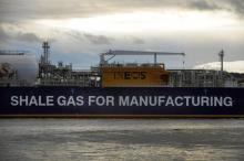 Livraison de gaz de schiste américain au port de Grangemouth en Ecosse, le 27 septembre 2016
