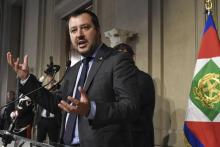 Le chef de la Ligue, Matteo Salvini à Rome, le 14 mai 2018