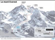 Le 26 avril 2018 un camp de base sur l'Everest