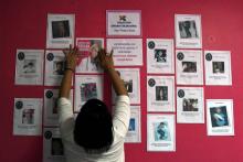 Le collectif Unidad Color Rosa, qui milite pour la fin des discriminations envers les transgenres au Honduras, ici une militante le 3 juin 2018, à San Pedro Sula
