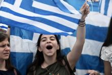Des Grecques manifestent le 6 juin 2018 à Pella dans le nord du pays