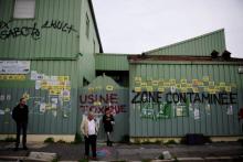 L'usine SNEM à Montreuil, accusée d'être "toxique" par des parents d'élèves d'un groupe scolaire situé à proximité, le 4 octobre 2017
