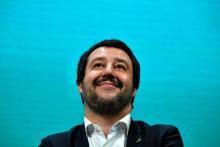 Le ministre italien de l'Intérieur Matteo Salvini à Rome, le 13 juin 2018