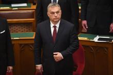 Le Premier ministre hongrois Viktor Orban au Parlement de Budapest, le 18 mai 2018
