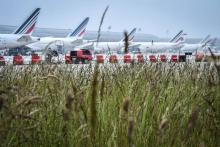 Avions Air France à l'aéroport Roissy Charles de Gaulle en juin 2018