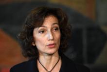 La nouvelle directrice générale de l'Unesco, la Française Audrey Azoulay, le 10 novembre 2017 à Pari