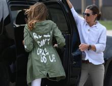 Melania Trump lors de son déplacement à la frontière américano-mexicaine le 21 juin 2018