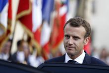 Le président Emmanuel Macron, le 13 juin 2018 à Mouchamps, en Vendée