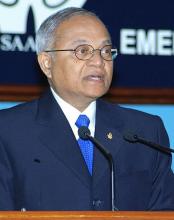 Maumoon Abdul Gayoom, ex-président des Maldives, à Malé, le 22 septembre 2003