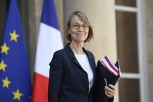 La ministre de la Culture Françoise Nyssen arrivant à un conseil des ministres à l'Elysée le 20 avril 2018