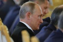 Le président russe Vladimir Poutine à Moscou, le 22 juin 2018