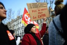 Manifestation des salariés des EHPAD, à Marseille le 30 janvier 2018