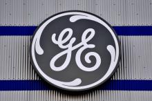 Logo General Electric le 21 novembre 2017 à Montoir-de-Bretagne (Loire-Atlantique)