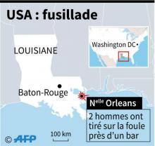 Carte des Etats-Unis localisant La Nouvelle Orléans où s'est produit, dimanche, une fusillade mortelle