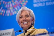 La directrice générale du Fonds monétaire international (FMI), Christine Lagarde à Washington le 19 avril 2018