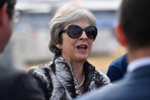 La Première ministre britannique Theresa May, à Ellesborough, au nord-ouest de Londres, le 13 juillet 2018