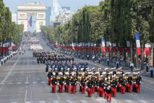 Défilé militaire sur les Champs-Élysées à Paris, le 14 juillet 2018
