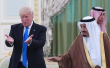 (FILES) In this file photo taken on May 20, 2017, US President Donald Trump (L) and Saudi Arabia's King Salman bin Abdulaziz al-Saud attend a signing ceremony at the Saudi Royal Court in Riyadh.US Pre
