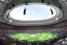 Le stade Loujniki, lors de la cérémonie d'ouverture de la Coupe du monde de football, le 14 juin 2018 à Moscou