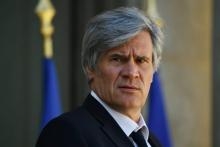 Le député PS de la Sarthe Stéphane Le Foll le 12 avril 2017 à l'Elysée à Paris